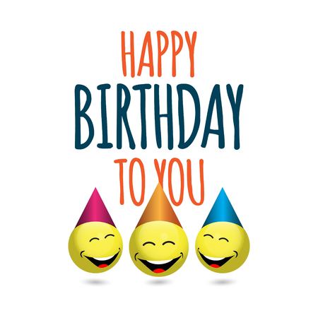 Happy Birthday to you Vector Template Design Illustrationのイラスト素材