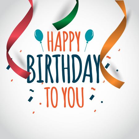 Happy Birthday to you Vector Template Design Illustrationのイラスト素材