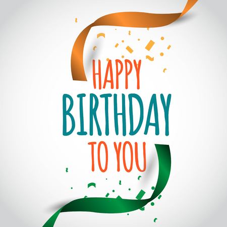 Happy Birthday to you Vector Template Design Illustrationのイラスト素材