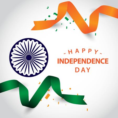 Happy India Independence Day Vector Template Design Illustrationのイラスト素材