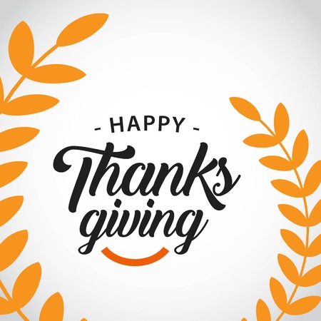 Happy Thanks Giving Vector Template Design Illustrationのイラスト素材