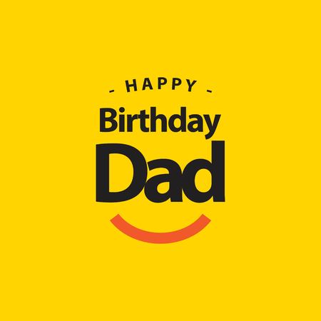 Happy Birthday Dad Vector Template Design Illustrationのイラスト素材