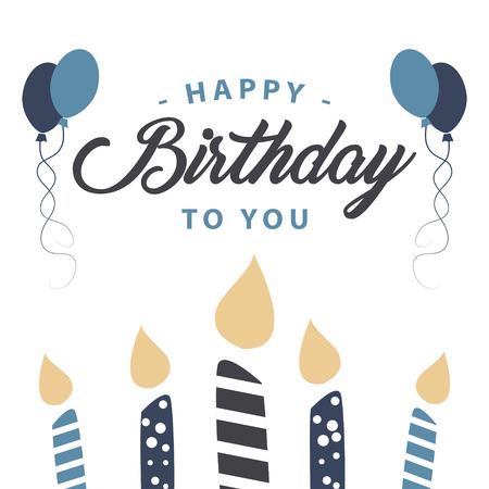 Happy Birthday to You Vector Template Design Illustrationのイラスト素材