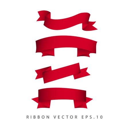Ribbon Set Vector Template Design Illustrationのイラスト素材