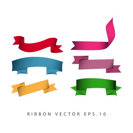 Ribbon Set Vector Template Design Illustrationのイラスト素材
