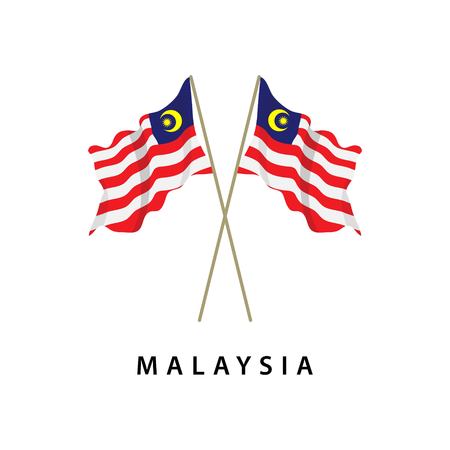 Malaysia Flag Vector Template Design Illustrationのイラスト素材