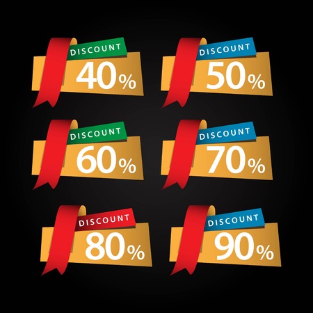 Ribbon Sale Vector Template Design Illustrationのイラスト素材