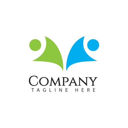 Human Logo Company Vector Template Design Illustrationのイラスト素材