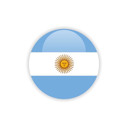 Button Argentina Flag Vector Template Designのイラスト素材