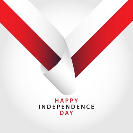 Happy Poland Independence Day Vector Template Design Illustratorのイラスト素材