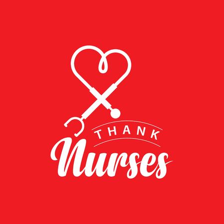 Thank Nurses Vector Template Design Illustrationのイラスト素材