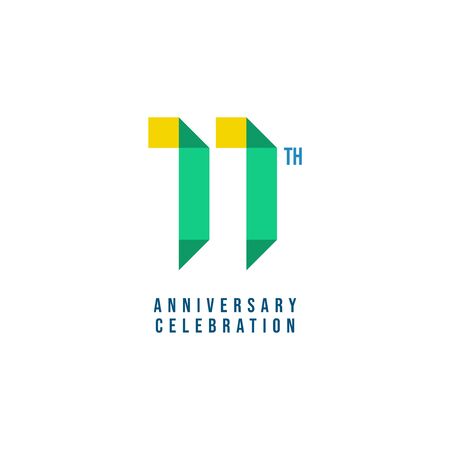 11 th Anniversary Celebration Vector Template Design Illustrationのイラスト素材