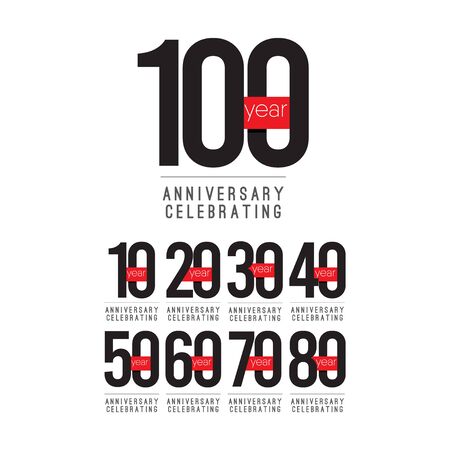 100 Years Anniversary Celebrating Vector Template Design Illustrationのイラスト素材
