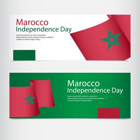 Morocco Independence Day Vector Template Design Illustrationのイラスト素材
