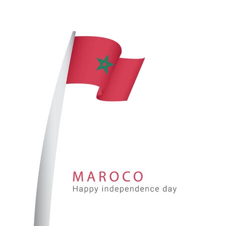 Morocco Independence Day Vector Template Design Illustrationのイラスト素材