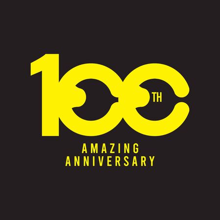 100 Th Amazing Anniversary Celebration Vector Template Design Illustration Logo Iconのイラスト素材