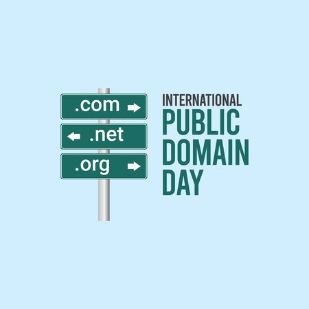 International Public Domain Day Celebration Vector Template Design Illustrationのイラスト素材