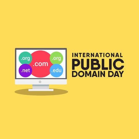 International Public Domain Day Celebration Vector Template Design Illustrationのイラスト素材