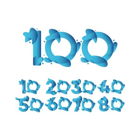 100 Years Anniversary Celebration flux Vector Template Design Illustrationのイラスト素材