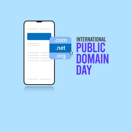 International Public Domain Day Celebration Vector Template Design Illustrationのイラスト素材