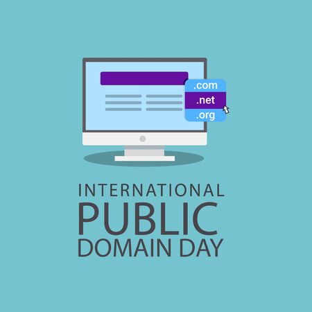 International Public Domain Day Celebration Vector Template Design Illustrationのイラスト素材