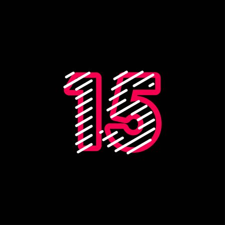 15 years Anniversary Line Design Template Illustration