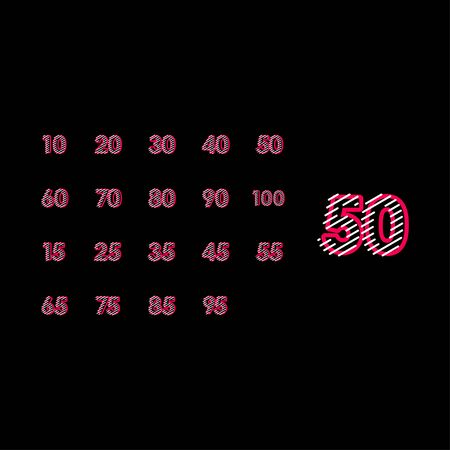 50 years Anniversary Line Design set  Template Illustrationのイラスト素材