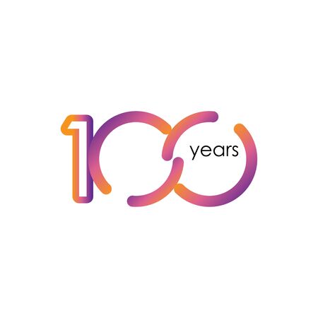 100 Years Anniversary  Celebration  Template Design Illustrationのイラスト素材