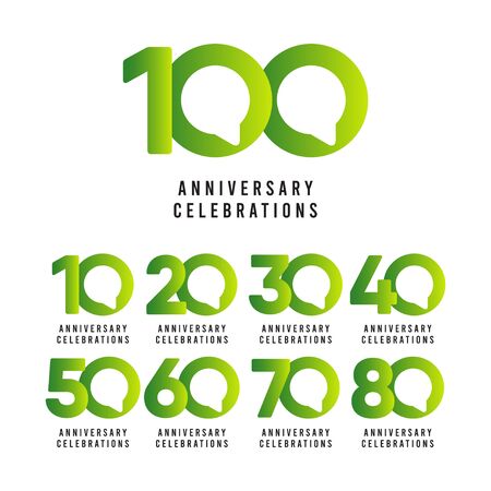 100 Years Anniversary Celebrations Vector Template Design Illustrationのイラスト素材