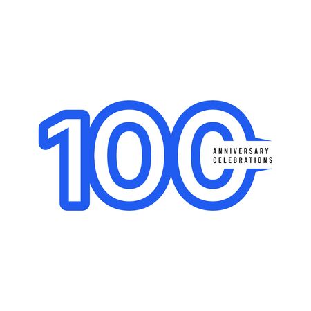 100 Years Anniversary Celebrations Vector Template Design Illustrationのイラスト素材