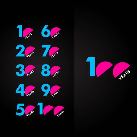 100 Years Anniversary Celebration Vector Template Design Illustrationのイラスト素材