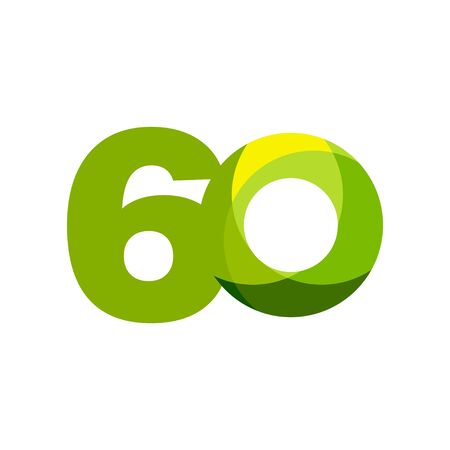 60 Years Anniversary Vector Template Design Illustrationのイラスト素材