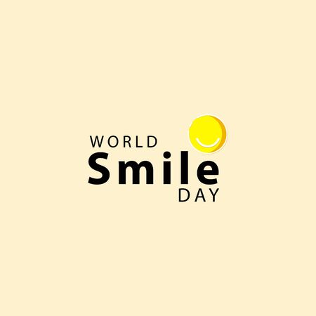 World Smile Day Celebration Vector Template Design Illustrationのイラスト素材