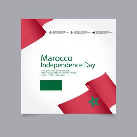 Morocco Independence Day Vector Template Design Illustrationのイラスト素材