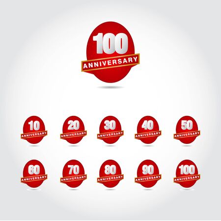 100 Years Anniversary Vector Template Design Illustrationのイラスト素材