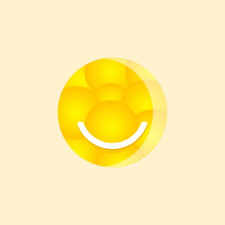 Smile Emoticon Logo Vector Template Design Illustrationのイラスト素材