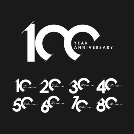 100 Years Anniversary Template Design Illustrationのイラスト素材