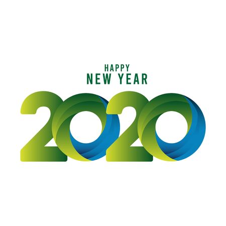 Happy New Year 2020 Celebration Vector Template Design Illustration