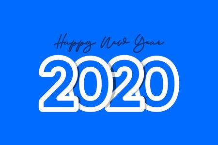 Happy New year 2020 Celebration Template Design Illustration