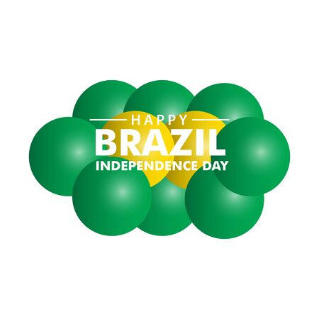 Happy Brazil Independence Day Vector Template Design Illustrationのイラスト素材