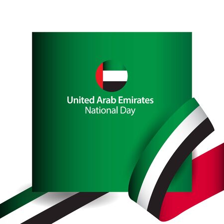 United Arab Emirates National Day Celebration Vector Template Design Illustrationのイラスト素材