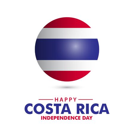 Happy Costa Rica Independence Day Vector Template Design Illustrationのイラスト素材