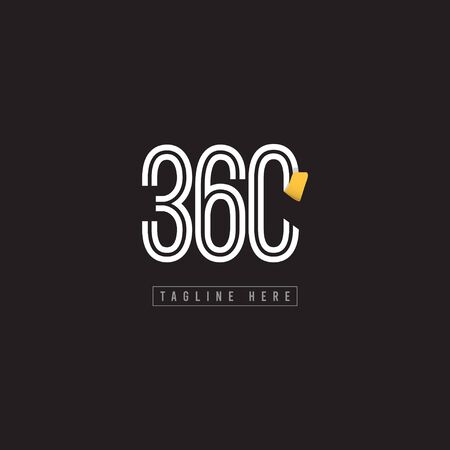 360 Logo Vector Template Design Illustrationのイラスト素材
