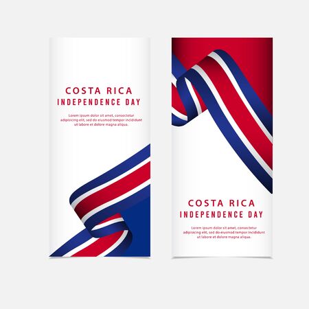 Happy Costa Rica Independence Day Vector Template Design Illustrationのイラスト素材