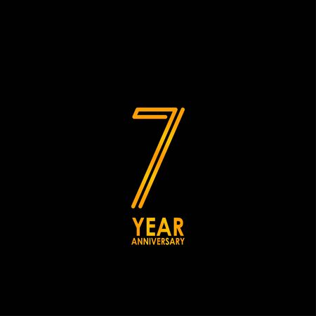 7 Year Anniversary Celebration Vector Template Design Illustrationのイラスト素材