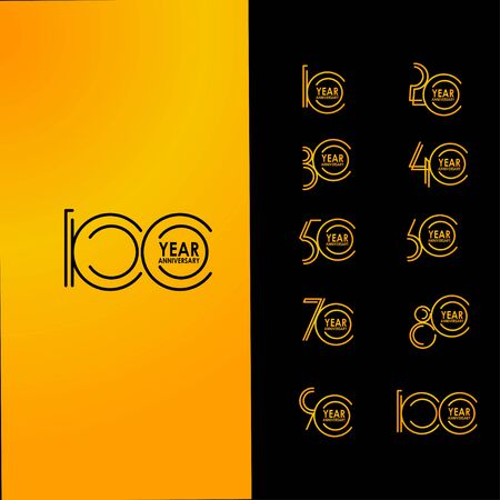 100 Year Anniversary Celebration Vector Template Design Illustrationのイラスト素材