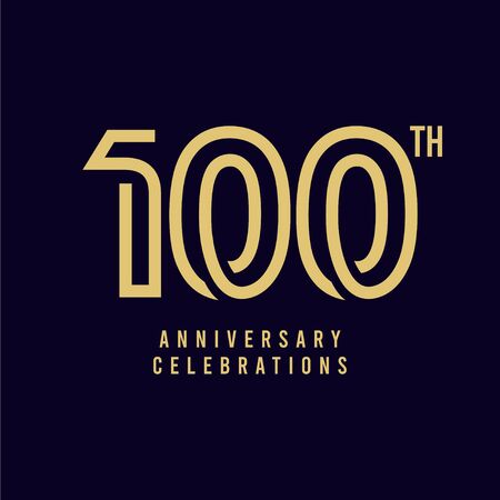 100 Th Anniversary Celebration Vector Template Design Illustrationのイラスト素材