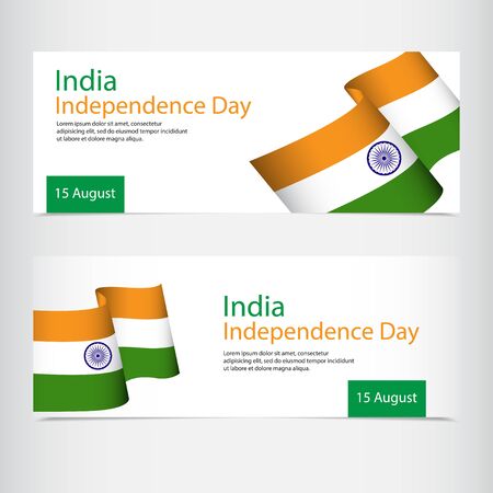 India Independence Day Celebration Vector Template Design Illustrationのイラスト素材
