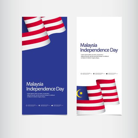 Malaysia Independence Day Celebration Vector Template Design Illustrationのイラスト素材