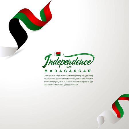 Madagascar Independence Day Celebration Creative Design Illustration Vector Templateのイラスト素材